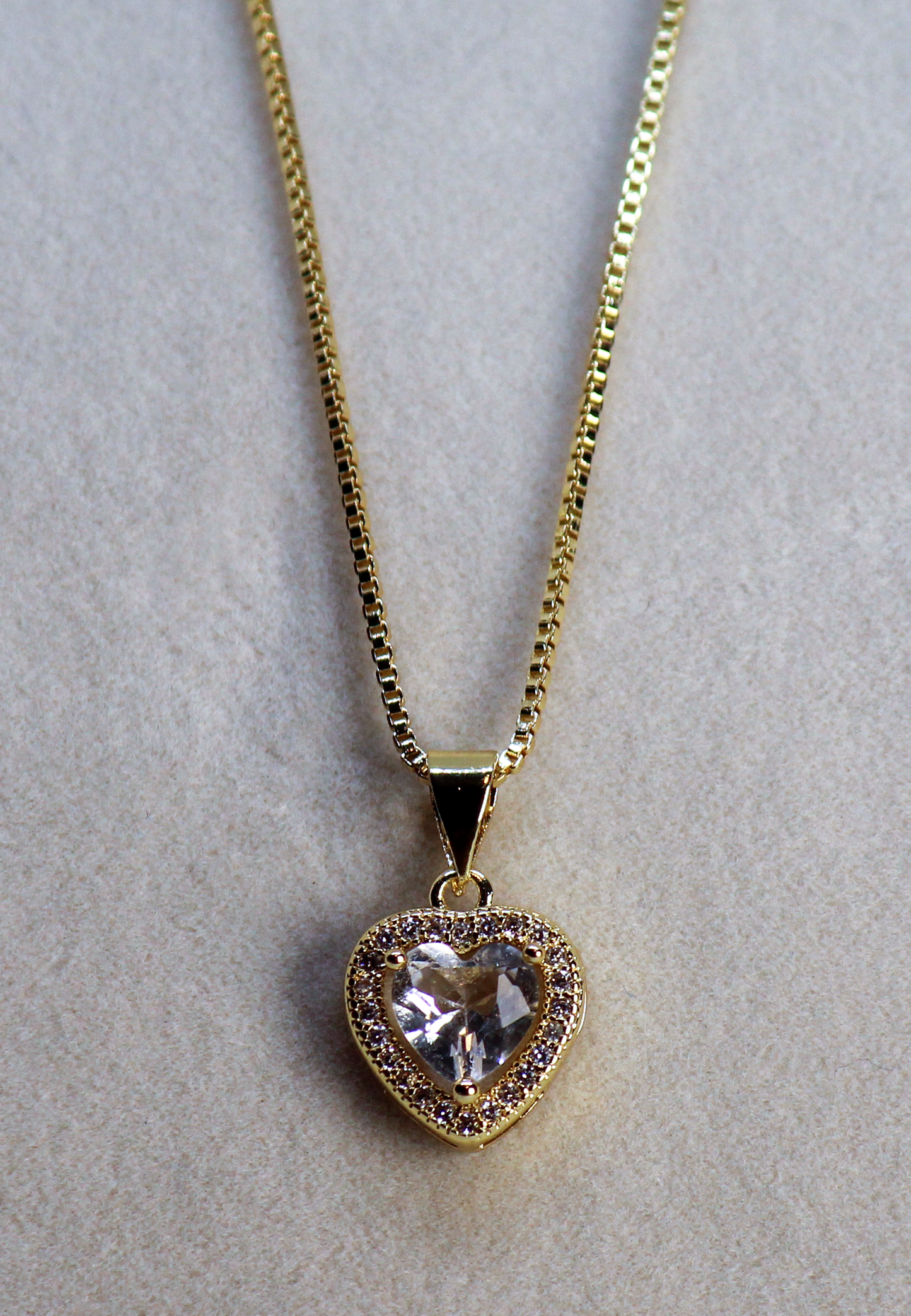 Gold CZ Heart