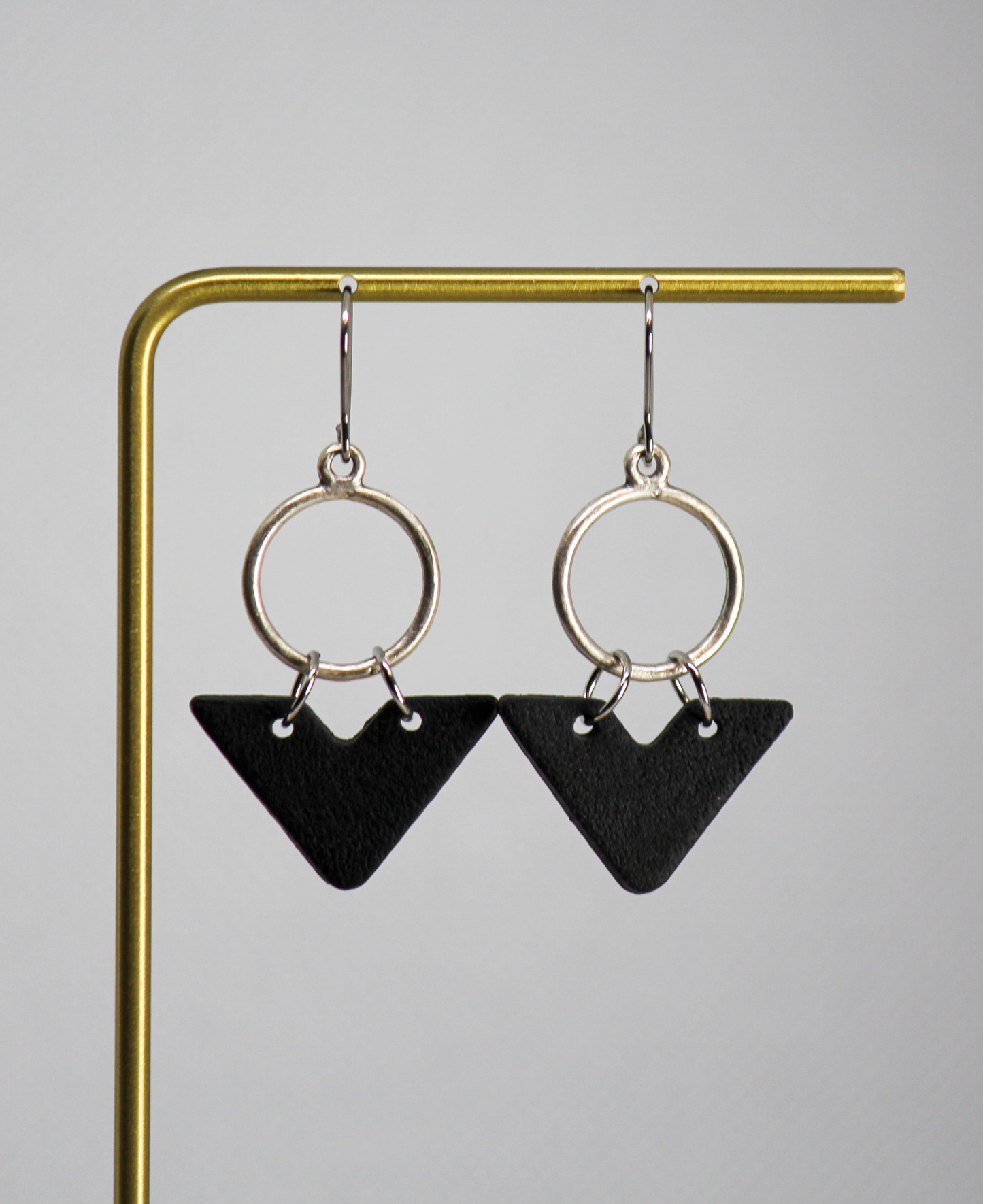 Silver Circle Black Chevron