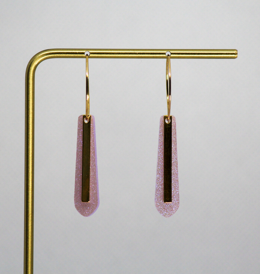 Acrylic Gold Plated Pink Bar
