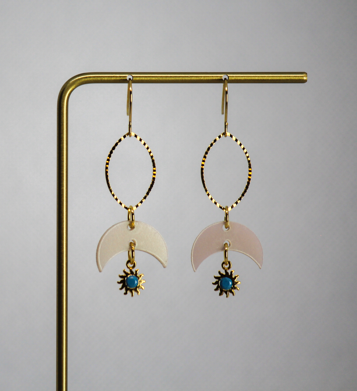 Acrylic Moon With Sun Charm