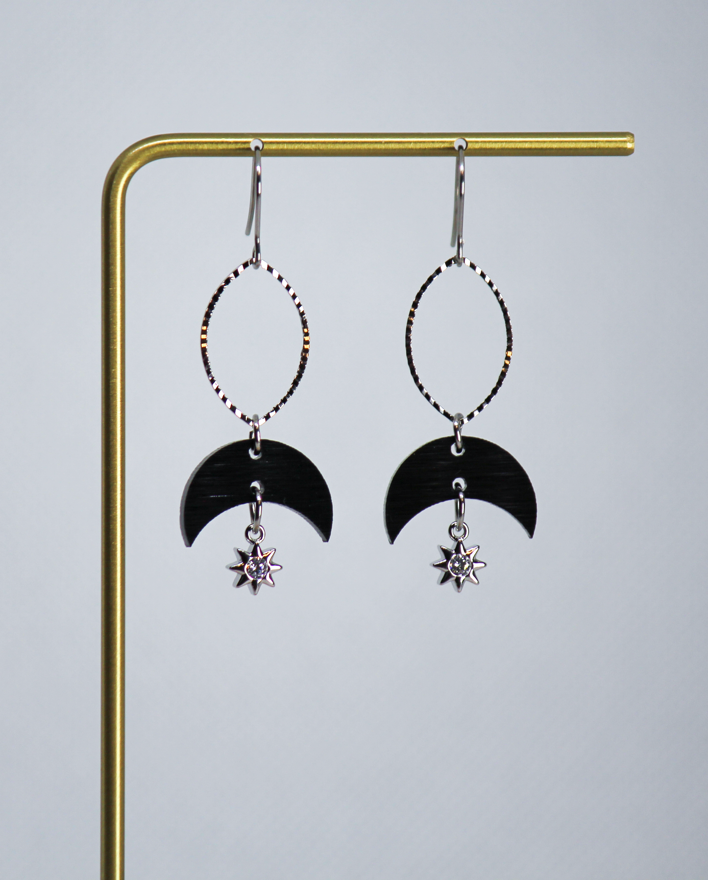 Acrylic Moon With Sun Charm